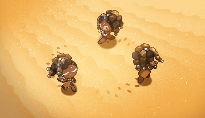 Peppercorn Cookie happily cricling around the desert.